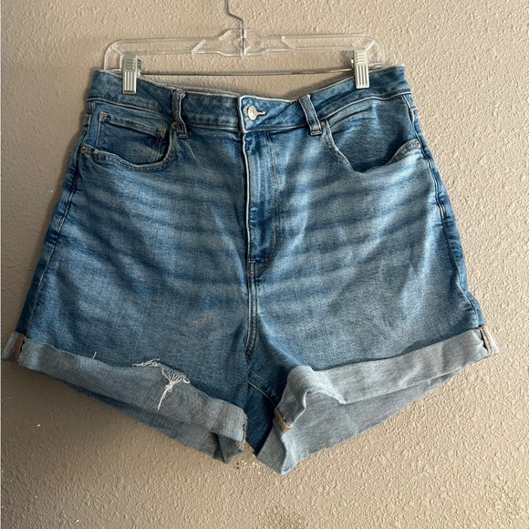 Classic Blue Denim AE Mom Shorts- Stretch - Picture 2 of 2